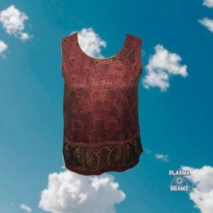 Boho Chic Elephant Tank L